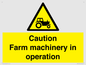 WV12112: Caution Farm machinery in operation