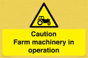 WV12112: Caution Farm machinery in operation