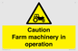 WV12112: Caution Farm machinery in operation
