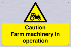 WV12112: Caution Farm machinery in operation