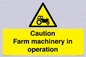 WV12112: Caution Farm machinery in operation