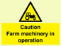 WV12112: Caution Farm machinery in operation