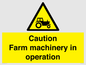 WV12112: Caution Farm machinery in operation