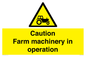 WV12112: Caution Farm machinery in operation