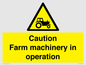 WV12112: Caution Farm machinery in operation