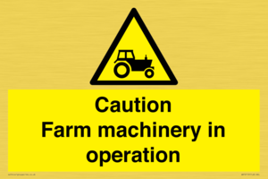 WV12112: Caution Farm machinery in operation