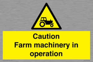 WV12112: Caution Farm machinery in operation