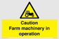 WV12112: Caution Farm machinery in operation