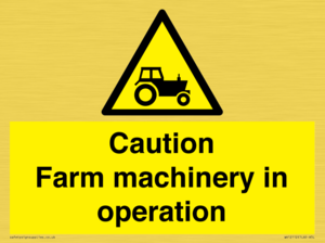 WV12112: Caution Farm machinery in operation