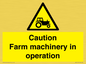 WV12112: Caution Farm machinery in operation