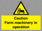 WV12112: Caution Farm machinery in operation