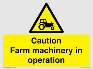 WV12112: Caution Farm machinery in operation
