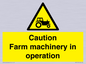 WV12112: Caution Farm machinery in operation