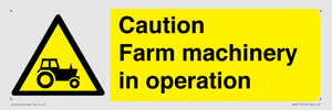 WV12112: Caution Farm machinery in operation