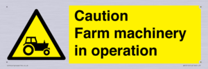 WV12112: Caution Farm machinery in operation