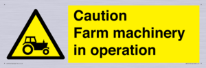 WV12112: Caution Farm machinery in operation