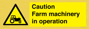 WV12112: Caution Farm machinery in operation