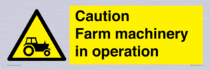 WV12112: Caution Farm machinery in operation