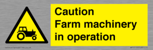 WV12112: Caution Farm machinery in operation