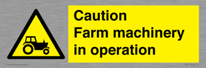 WV12112: Caution Farm machinery in operation