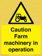 WV12112: Caution Farm machinery in operation