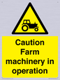 WV12112: Caution Farm machinery in operation