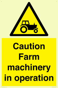 WV12112: Caution Farm machinery in operation