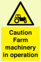 WV12112: Caution Farm machinery in operation