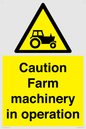 WV12112: Caution Farm machinery in operation