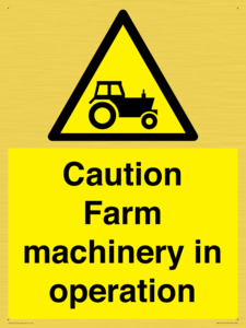WV12112: Caution Farm machinery in operation