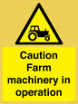 WV12112: Caution Farm machinery in operation