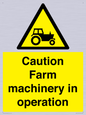 WV12112: Caution Farm machinery in operation