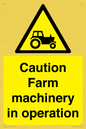 WV12112: Caution Farm machinery in operation