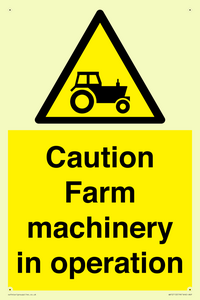 WV12112: Caution Farm machinery in operation
