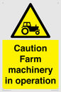 WV12112: Caution Farm machinery in operation