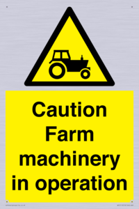 WV12112: Caution Farm machinery in operation