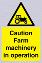 WV12112: Caution Farm machinery in operation