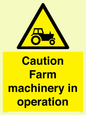 WV12112: Caution Farm machinery in operation