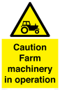 WV12112: Caution Farm machinery in operation