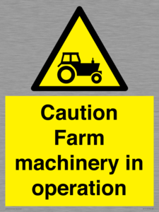 WV12112: Caution Farm machinery in operation