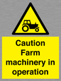 WV12112: Caution Farm machinery in operation