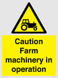 WV12112: Caution Farm machinery in operation