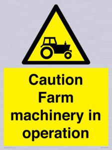 WV12112: Caution Farm machinery in operation
