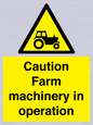 WV12112: Caution Farm machinery in operation