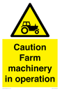 WV12112: Caution Farm machinery in operation