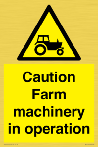 WV12112: Caution Farm machinery in operation