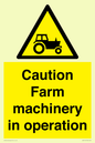 WV12112: Caution Farm machinery in operation
