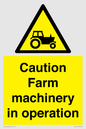WV12112: Caution Farm machinery in operation