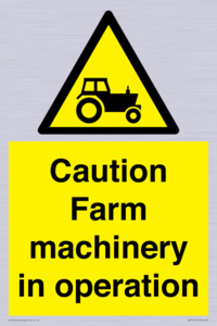 WV12112: Caution Farm machinery in operation