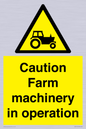 WV12112: Caution Farm machinery in operation